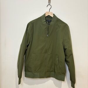 Banana Republic Men's Bomber Jacket Lightly Insulated Olive Night Medium